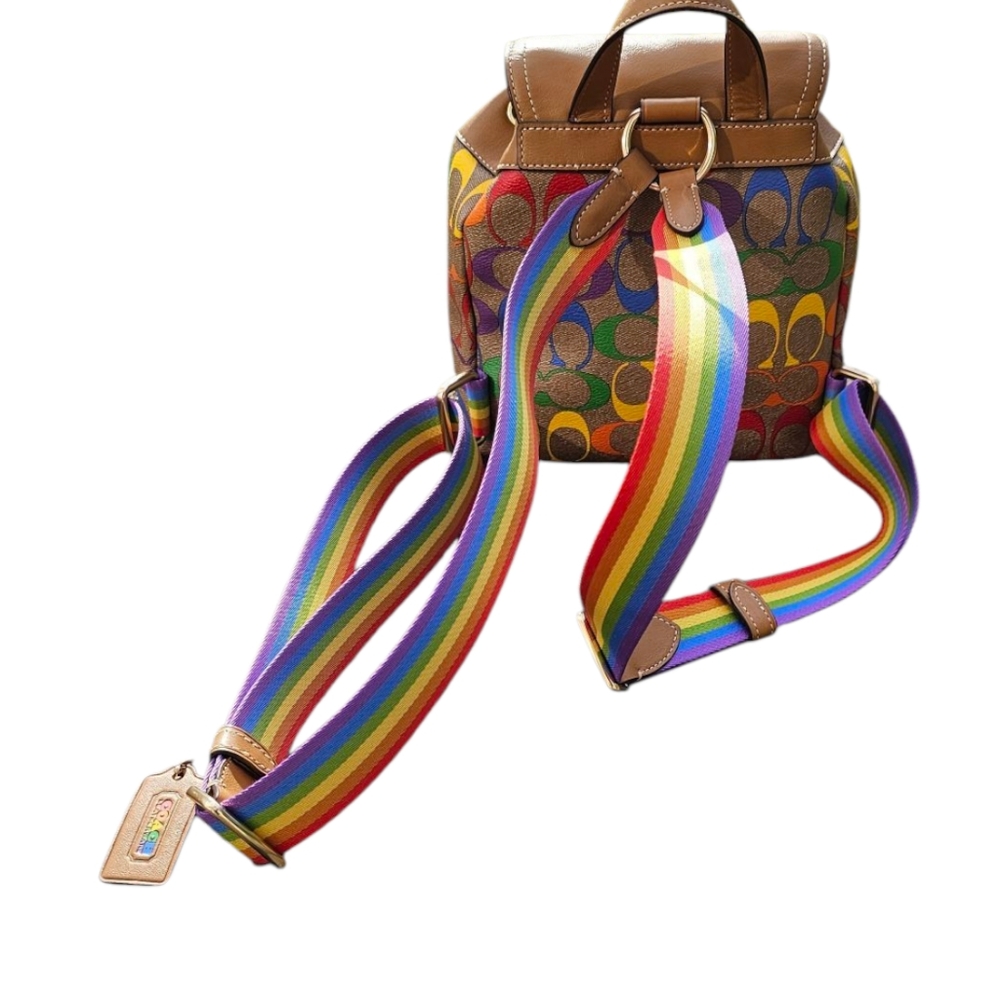 Coach Multicolor Signature Backpack - Picture 4 of 5